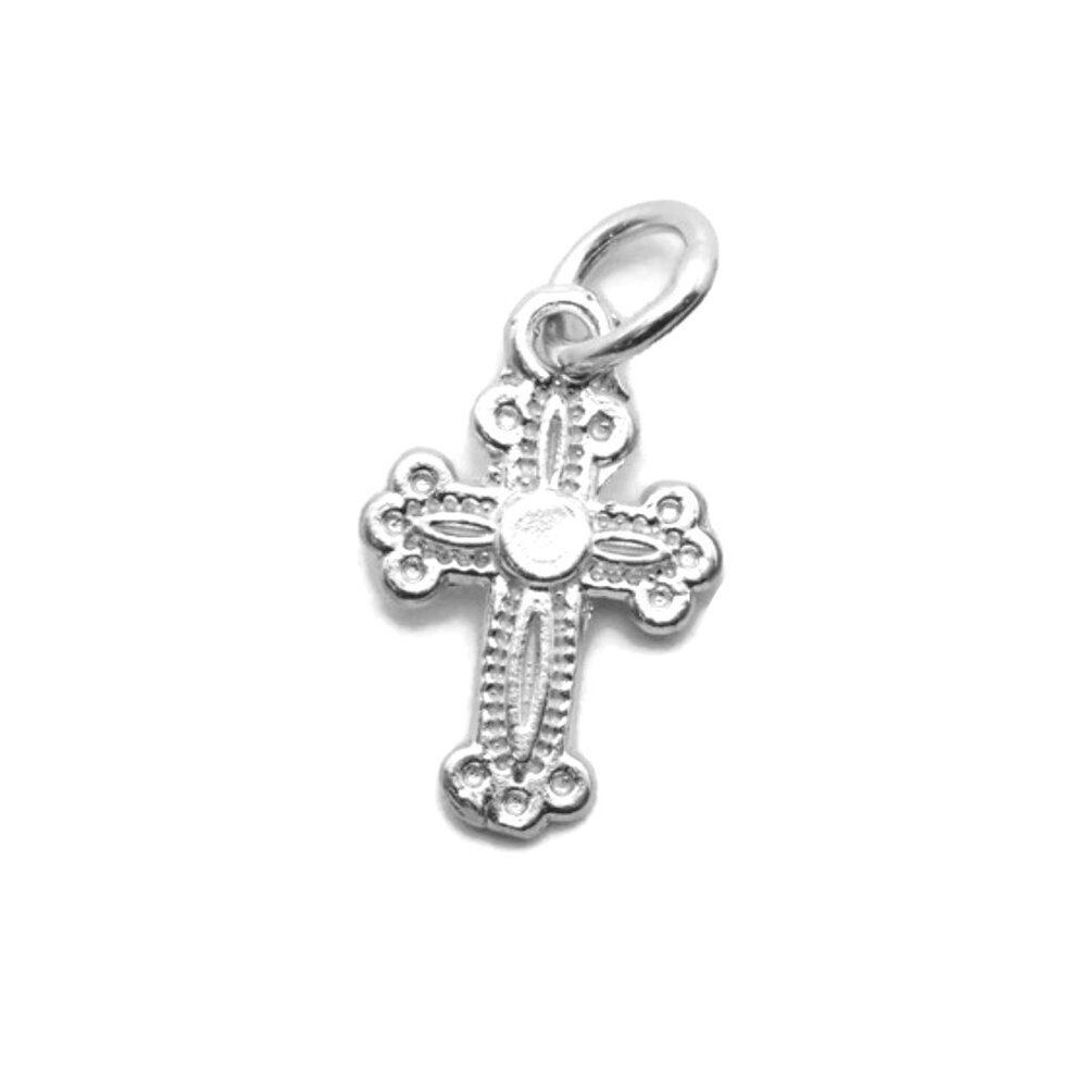 .925 Cross With Cute Pattern Sterling Silver Pend… - image 1